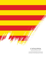 Flag of Catalonia vector illustration