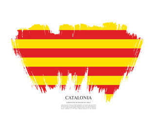 Flag of Catalonia vector illustration