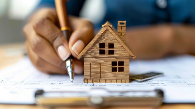 Man signing papers for new home