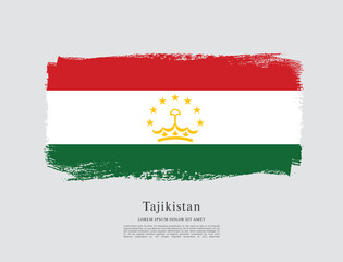 Flag of Tajikistan vector illustration