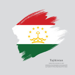 Flag of Tajikistan vector illustration