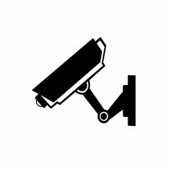 CCTV sign, Isolated white security camera icon, Vector Illustration Design	