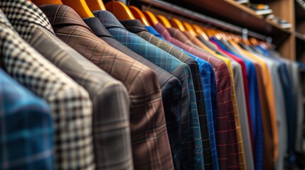 Obraz premium Product picture of men's suit room Studio fitting room Shop and sell a wide selection of suits, shoes, and ties.