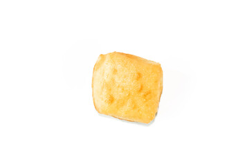 National Kazakh pastry baursak isolated on white background. Traditional cuisine of ancient nomads. Festive dish for Nauryz.