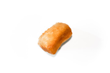 National Kazakh pastry baursak isolated on white background. Traditional cuisine of ancient nomads. Festive dish for Nauryz.