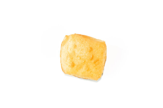 National Kazakh pastry baursak isolated on white background. Traditional cuisine of ancient nomads. Festive dish for Nauryz.