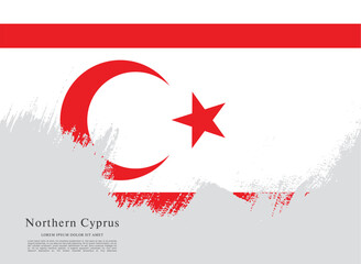 Flag of Northern Cyprus vector illustration