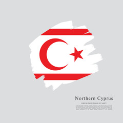 Flag of Northern Cyprus vector illustration