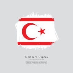 Flag of Northern Cyprus vector illustration