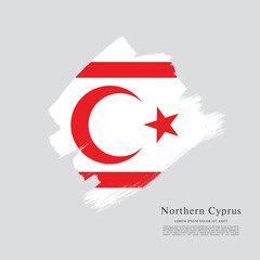 Flag of Northern Cyprus vector illustration