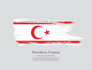 Flag of Northern Cyprus vector illustration