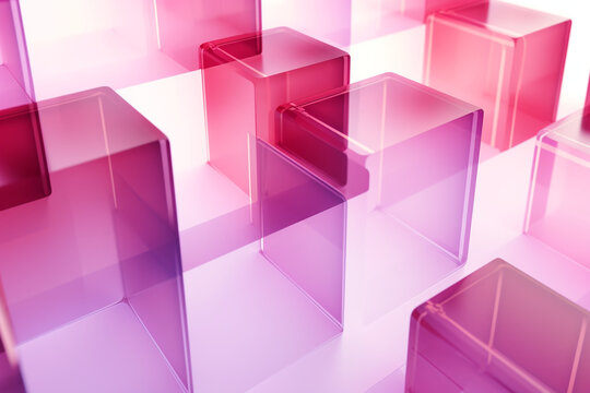 cubes, abstract geometric boxes, 3d rendering, abstract geometric background