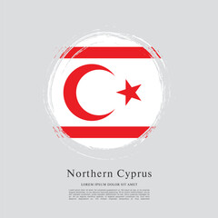 Flag of Northern Cyprus vector illustration