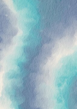Abstract blue and purple dirty brush on paper watercolor illustration background for decoration on aquatic concept.