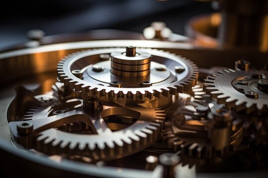 Detailed image of a shiny spinner amidst the intricate machinery in a bustling industrial environment