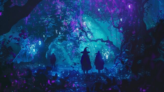 Imagine a world where warlocks hang out in the dark forest, surrounded by mythical creatures straight out of a poorly written fairy tale