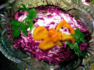 Russian salad with the name herring under a fur coat is a very tasty and satisfying dish - 746222410