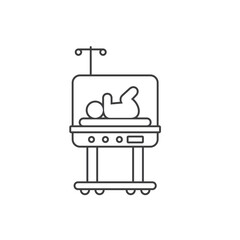 illustration of baby incubator, vector art.