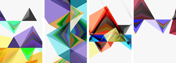 Minimalist triangular geometric clean concept posters for wallpaper, business card, cover, poster, banner, brochure, header, website