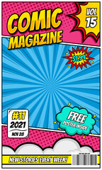 comic book cartoon magazine cover background