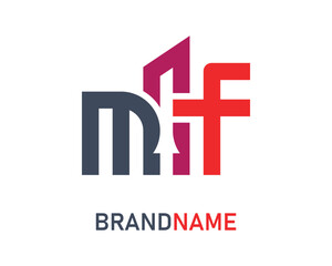 Letter mf logo design template