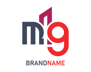 Letter mg logo design template