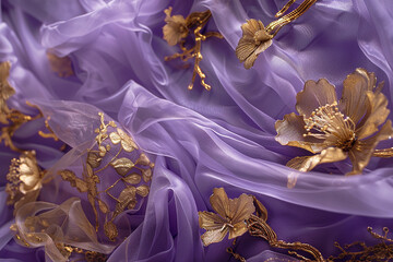 Background floral flora flower purle waves, The calming rhythms regard mental and emotional health