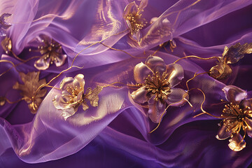 Background floral flora flower purle waves, The calming rhythms regard mental and emotional health