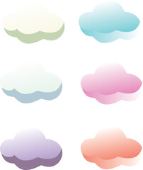 set of clouds
