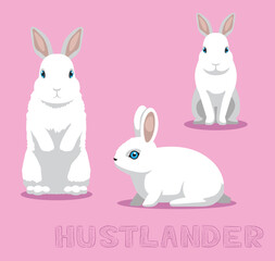 Rabbit Hustlander Cartoon Vector Illustration