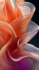 Elegant abstract art featuring sensual curves and a smooth gradient of warm tones.