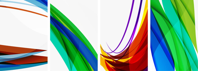 Abstract colorful wave posters for wallpaper, business card, cover, poster, banner, brochure, header, website