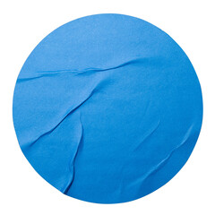 Round blue paper sticker