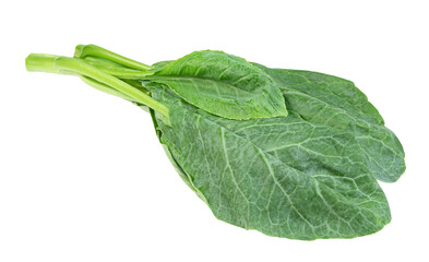 Chinese kale isolated ,Green leaves of collards pattern
