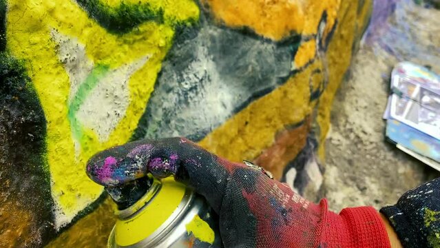Plano detalle mural pintado 