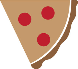 シンプルなピザのイラスト