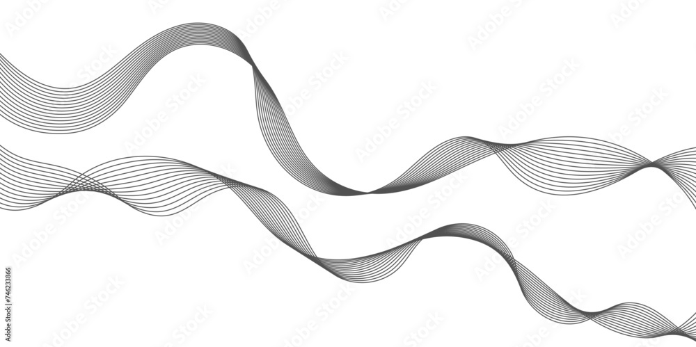 Poster abstract wave blend lines on transparent background. design for banner, wallpaper, background and ma