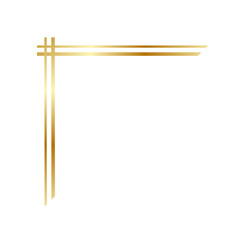 Obraz premium Aesthetic golden corner, certificate corner