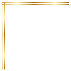 Aesthetic golden corner, certificate corner