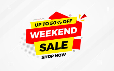 Weekend sale special offer sale banner template. discount offer background. weekly sale banner template design for web or social media, Sale special offer. abstract vector design.