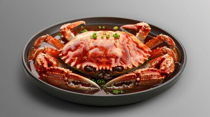 Traditional Chinese cuisine. Steamed Crab