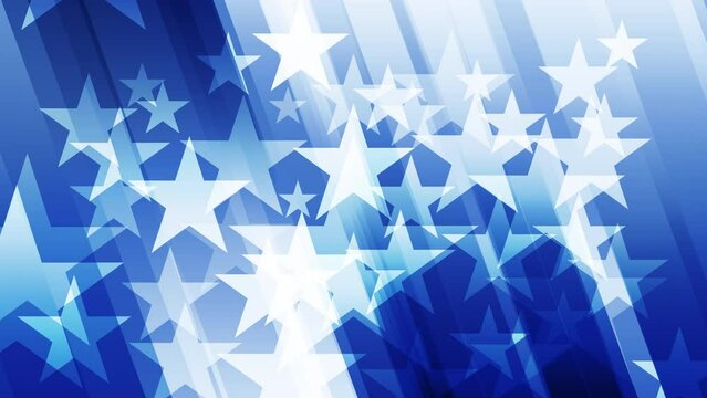 Background of blue gradient with stars rectangles, and geometric shapes for contemporary and elegant abstract design theme