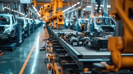 The advanced cyber manufacturing facility uses automated machinery and artificial intelligence to control the production process, with robotics working tirelessly to manufacture steel products in the