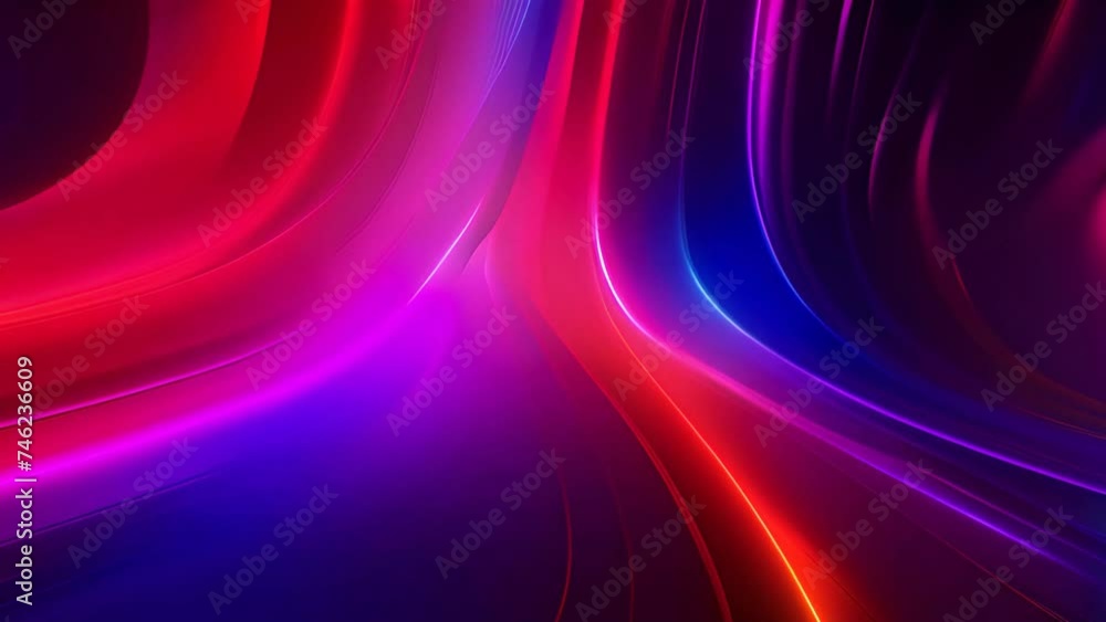 Aufkleber vibrant red and blue abstract background with lines generative ai