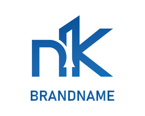 Letter nk logo design template