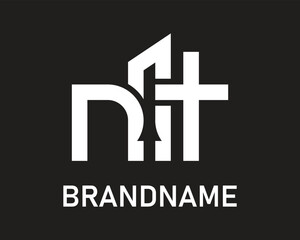 Letter nt logo design template - obrazy, fototapety, plakaty
