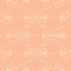 Seamless pink art deco ogee textile pattern vector - 746240293