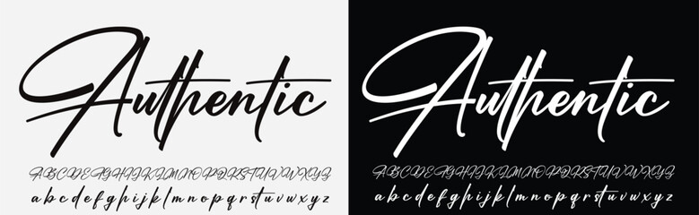 Manual signature for documents on white background. Hand drawn Calligraphy lettering Vector illustration