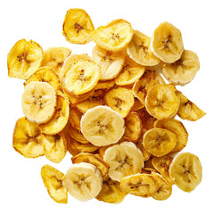 Banana chips, transparent background, isolated image, generative AI