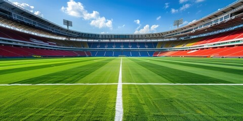 Empty football stadium background 